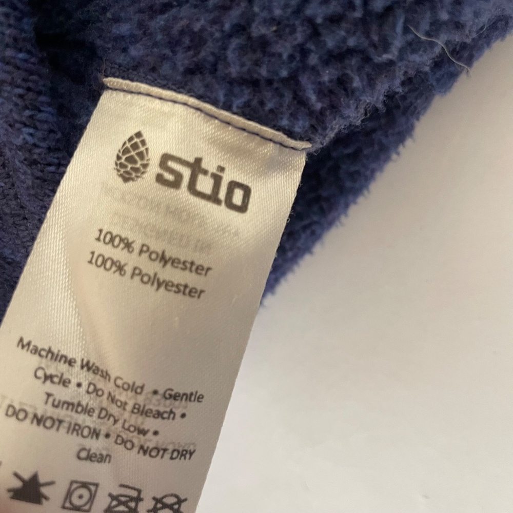 Stio Blue Fleece Hoodie Women’s Small, Pullover Outdoor Gorpcore Jacket - Picture 8 of 10